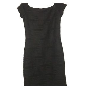 Form fitting black dress
